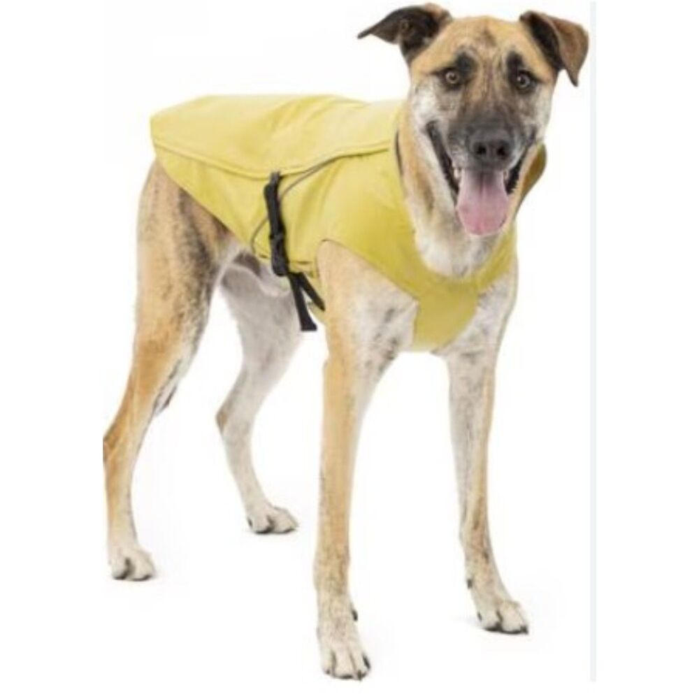 Kurgo Halifax Dog Rain Shell Slicker Yellow Small Reflective Ripstop Harness